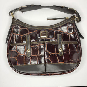 Dooney & Bourne Crocodile Print leather Hobo Bag